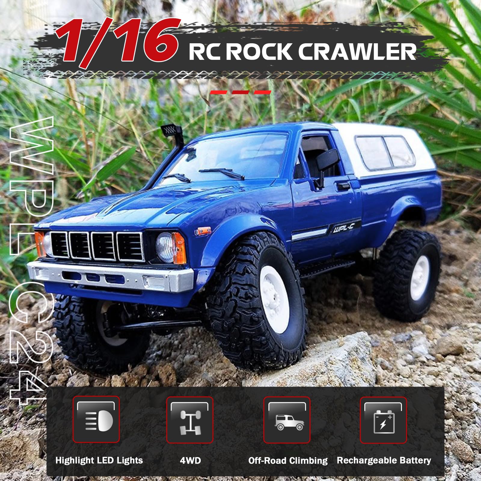 wplハイラックス　クローラー Amazon.co.jp: RCクローラー WPL C24 4WD ピックアップトラック